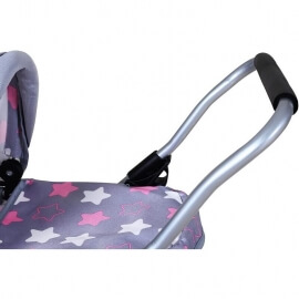 Καρότσι Κούκλας Mini Lili Star Grey Pink - Knorrtoys (63344)