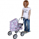 Καρότσι Κούκλας Mini Lili Star Grey Pink - Knorrtoys (63344)