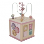 Ξύλινος Κύβος Δραστηριοτήτων Ροζ Fairy Garden - Little Dutch (7331)