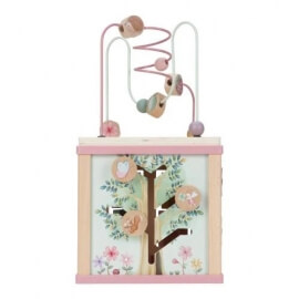 Ξύλινος Κύβος Δραστηριοτήτων Ροζ Fairy Garden - Little Dutch (7331)