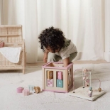 Ξύλινος Κύβος Δραστηριοτήτων Ροζ Fairy Garden - Little Dutch (7331)
