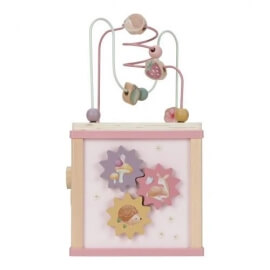 Ξύλινος Κύβος Δραστηριοτήτων Ροζ Fairy Garden - Little Dutch (7331)