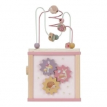 Ξύλινος Κύβος Δραστηριοτήτων Ροζ Fairy Garden - Little Dutch (7331)