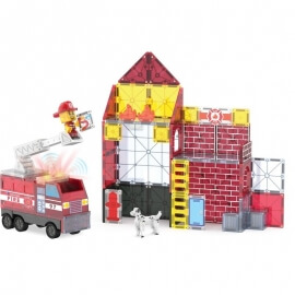 Magna-Tiles Μαγνητικό Παιχνίδι 50τμχ "Fire Station" (252050FS)
