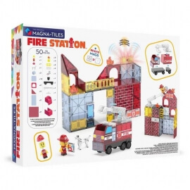 Magna-Tiles Μαγνητικό Παιχνίδι 50τμχ "Fire Station" (252050FS)