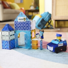 Magna-Tiles Μαγνητικό Παιχνίδι 35τμχ "Police Station" (252035PS)