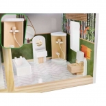 Ξύλινο Κουκλόσπιτο με Έπιπλα & Φωτισμό LED - Ikonka (ΚΧ5944)