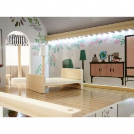 Ξύλινο Κουκλόσπιτο με Έπιπλα & Φωτισμό LED - Ikonka (ΚΧ5944) Ξύλινο Κουκλόσπιτο με Έπιπλα & Φωτισμό LED - Ikonka (ΚΧ5944)