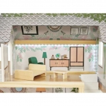 Ξύλινο Κουκλόσπιτο με Έπιπλα & Φωτισμό LED - Ikonka (ΚΧ5944)