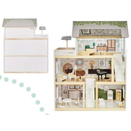 Ξύλινο Κουκλόσπιτο με Έπιπλα & Φωτισμό LED - Ikonka (ΚΧ5944) Ξύλινο Κουκλόσπιτο με Έπιπλα & Φωτισμό LED - Ikonka (ΚΧ5944)