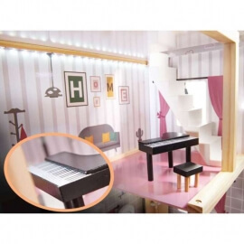 Ξύλινο Κουκλόσπιτο με Έπιπλα & Φωτισμό LED - Ikonka (ΚΧ6201) Ξύλινο Κουκλόσπιτο με Έπιπλα & Φωτισμό LED - Ikonka (ΚΧ6201)