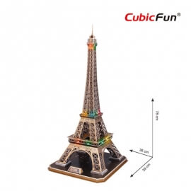 3D Παζλ - Πύργος Eiffel LED φωτιζόμενο 82 τεμ.