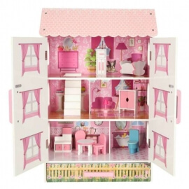 Ξύλινο Κουκλόσπιτο με Έπιπλα - Ikonka (ΚΧ3488) Ξύλινο Κουκλόσπιτο με Έπιπλα - Ikonka (ΚΧ3488)