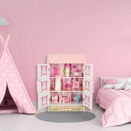 Ξύλινο Κουκλόσπιτο με Έπιπλα - Ikonka (ΚΧ3488) Ξύλινο Κουκλόσπιτο με Έπιπλα - Ikonka (ΚΧ3488)