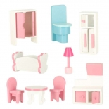 Ξύλινο Κουκλόσπιτο με Έπιπλα - Ikonka (ΚΧ3488)