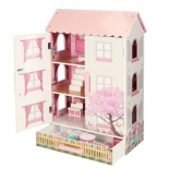 Ξύλινο Κουκλόσπιτο με Έπιπλα - Ikonka (ΚΧ3488)