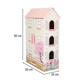 Ξύλινο Κουκλόσπιτο με Έπιπλα - Ikonka (ΚΧ3488) Ξύλινο Κουκλόσπιτο με Έπιπλα - Ikonka (ΚΧ3488)