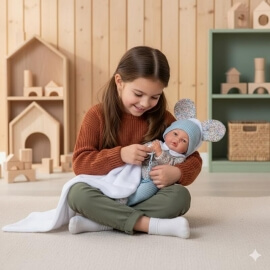 Μωρό "Quin" 42εκ με Κουβερτάκι - Guca (847)