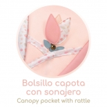 Καρότσι Κούκλας 3σε1 με Τσάντα & Πορτ-Μπεμπέ Tulipe - De Cuevas (80574)