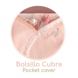 Καρότσι Κούκλας 3σε1 με Τσάντα & Πορτ-Μπεμπέ Tulipe - De Cuevas (80574)