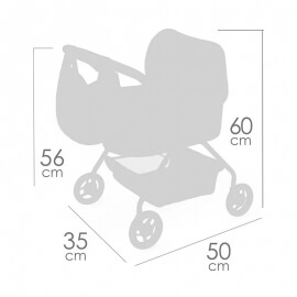 Καρότσι Κούκλας με Τσάντα Tulipe - De Cuevas (86074)