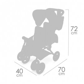 Καρότσι Κούκλας Διδύμων Verona με Τσάντα - De Cuevas (90378)