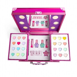 Παιδικό Σετ Καλλυντικών Βαλιτσάκι 2 Επιπέδων με Φως "Super Girl" - Martinelia (31104)