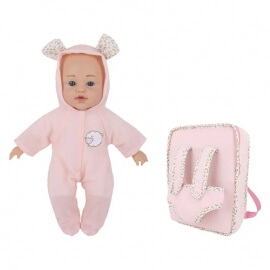 Κούκλα Μωρό 30εκ με Σακιδιάκι Μάρσιπο - Amia (5011607)