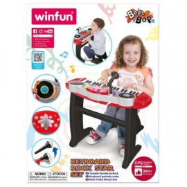 Αρμόνιο Rockstar με Μικρόφωνο και Καρεκλάκι - Winfun (410102)