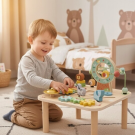 Ξύλινο Τραπεζάκι Δραστηριοτήτων "My Forest Friends" - Tooky Toy (TTJ005)