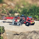 Eitech Μεταλλική Κατασκευή με Βίδες - Πυροσβεστικό Όχημα & Ελικόπτερο (190κομ)