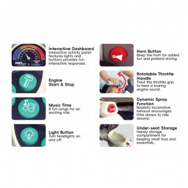 Παιδική Mοτοσυκλέτα Ride On με Φως & Ήχους - Hola (8956)