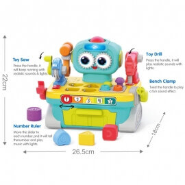 Παγκός Εργασίας - Ρομπότ με Εργαλεία, Ήχους & Φως - Hola (HA8975)