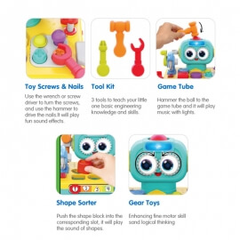 Παγκός Εργασίας - Ρομπότ με Εργαλεία, Ήχους & Φως - Hola (HA8975)