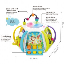 Κύβος Δραστηριοτήτων Montessori με Ήχο & Φως - Hola (HE8971)