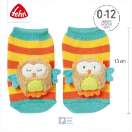 Καλτσάκια - Κουδουνίστρες Κουκουβάγια (0-12 μηνών) - Fehn (071580)