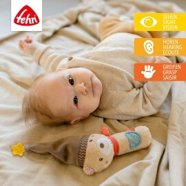 Κουδουνίστρα Αρκουδάκι από μαλακό Υλικό - Fehn (060478)