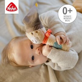 Κουδουνίστρα Αρκουδάκι από μαλακό Υλικό - Fehn (060478)