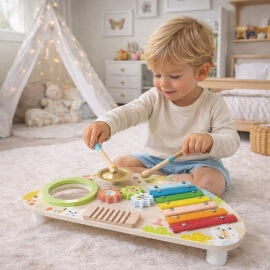 Ξύλινος Πάγκος Μουσικών Οργάνων - Tooky Toy (TKC354A)