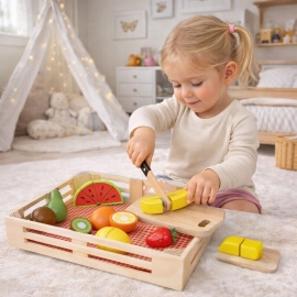 Ξύλινα Φρούτα με Ξύλο Κοπής & Δίσκο Tooky Toy (ΤΚΙ014)Ξύλινα Φρούτα με Ξύλο Κοπής & Δίσκο Tooky Toy (ΤΚΙ014)