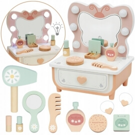 Ξύλινο Μπουντουάρ - Τουαλέτα με Φως - Tooky Toy (TP528)