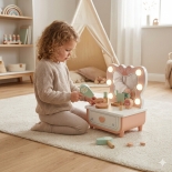 Ξύλινο Μπουντουάρ - Τουαλέτα με Φως - Tooky Toy (TP528)