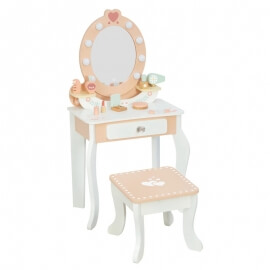 Ξύλινη Τουαλέτα Ομορφιάς με Φώς & Σκαμπό - Tooky Toy (TP530)Ξύλινη Τουαλέτα Ομορφιάς με Φώς & Σκαμπό - Tooky Toy (TP530)