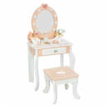 Ξύλινη Τουαλέτα Ομορφιάς με Φώς & Σκαμπό - Tooky Toy (TP530)