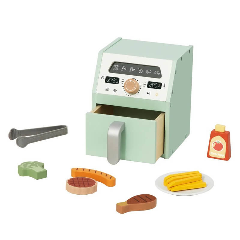 Ξύλινο Air Fryer με Αξεσουάρ - Tooky Toy (TP534)Ξύλινο Air Fryer με Αξεσουάρ - Tooky Toy (TP534)