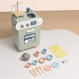 Ξύλινο Πλυντήριο Πιάτων με Αξεσουάρ - Tooky Toy (TP540)