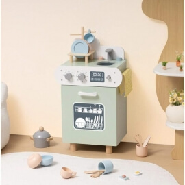 Ξύλινο Πλυντήριο Πιάτων με Αξεσουάρ - Tooky Toy (TP540)