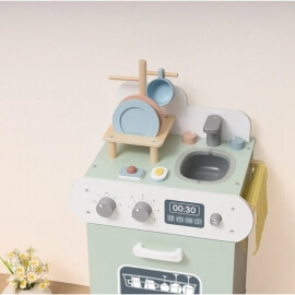 Ξύλινο Πλυντήριο Πιάτων με Αξεσουάρ - Tooky Toy (TP540)