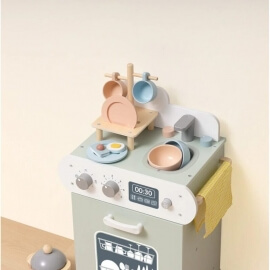 Ξύλινο Πλυντήριο Πιάτων με Αξεσουάρ - Tooky Toy (TP540)