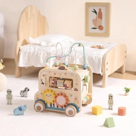 Ξύλινο Εκπαιδευτικό Όχημα Δραστηριοτήτων - Tooky Toy (TP542)
